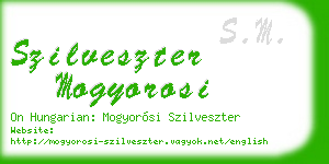 szilveszter mogyorosi business card